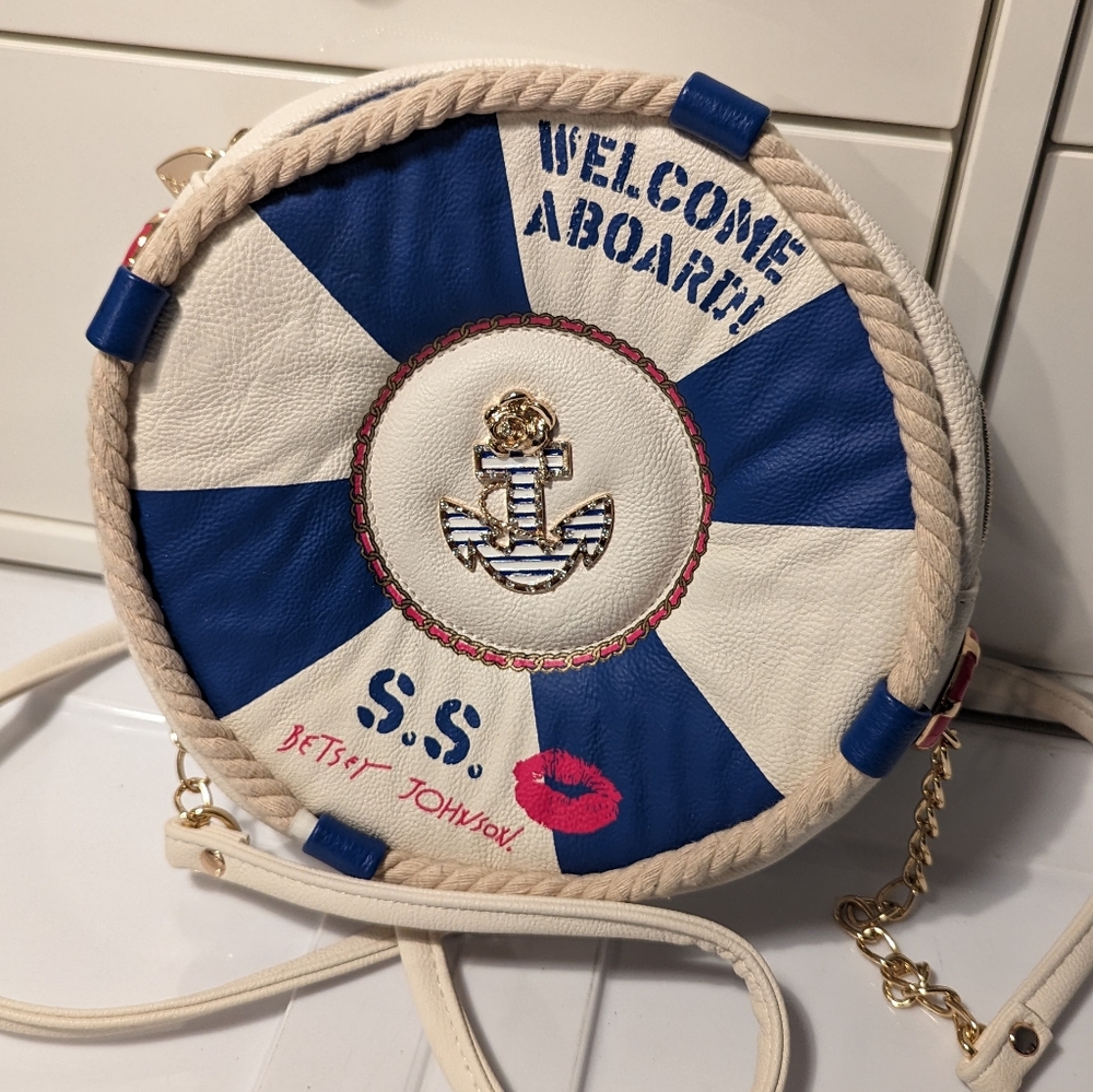 Betsey Johnson Welcome Aboard hey sailor crossbody bag